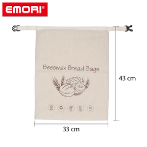 Sac en tissu réutilisable pour le stockage des aliments et du pain, en faux lin ou coton, lavable, avec revêtement en cire d'abeille, pour garder les produits frais - Offre Spéciale - Product Image 2