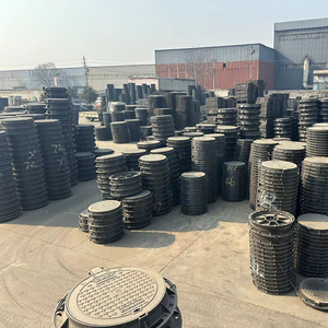 Couvercle de regard rond 700 mm, Grille de drainage en <span class=keywords><strong>fonte</strong></span> EN 124 E600, pour usine de fabrication de couvercles de regard - Product Image 1