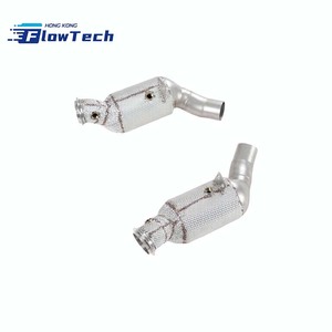 ท่อดาวน์ไปป์สแตนเลส T304 แบบไหลสูง พร้อมแผ่นกันความร้อน สำหรับ Alfa Romeo Giulia Quadrifoglio 2.9T V6 ปี 2016+ - Product Image 6