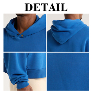 Sweat à capuche vierge personnalisé pour homme, 100 % coton, coupe classique, léger, décontracté, idéal pour la broderie - Prix bas - Product Image 6