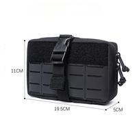 Sac banane tactique MOLLE en nylon 1000D découpé au laser, imperméable, avec fermeture éclair, multi-poches, pochette utilitaire pour activités de plein air, randonnée, camping, EDC