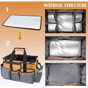 Extra Large Organizer Tote Cleaning <b>Caddy</b> Bag Custom Oxford Multifunctional <b>Tools</b> Bag for Housekeeping Electrician - Product Image 4
