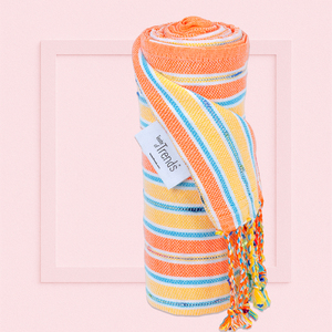 Lujo 100% algodón turco Peshtemal rayas Fouta ecológico secado rápido gimnasio playa Spa toalla borlas sin arena suave absorbente - Product Image 1