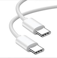 Kabel Data USB-C ke USB-C Tipe-C 1.8m, Kabel Jalinan PD60W 5A Pengisian Cepat, Bahan TPE untuk Ponsel