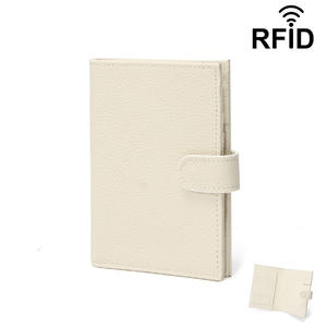 محفظة نسائية رفيعة حافظة جواز سفر من الجلد الطبيعي حجب بطاقات Rfid للرجال والنساء حامل جواز سفر سفر تذكرة طيران محفظة بطاقات ائتمان - Product Image 5