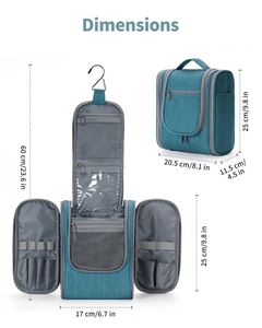 Large Toiletry Organizer Hanging Dopp Kit Hygiene Bag <b>Shower</b> Organizer with <b>Hook</b> Hanging Travel Toiletry Bag for Women & Men - Product Image 3
