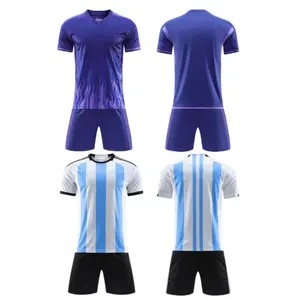 थाई गुणवत्ता फुटबॉल पहनने राष्ट्रीय टीम अर्जेंटीना मेस्सी फुटबॉल जर्सी 2023 फुटबॉल वर्दी पुरुषों + बच्चों फुटबॉल जर्सी