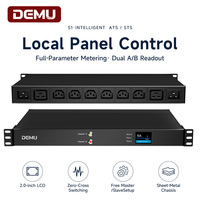Unité de distribution d'alimentation (PDU) 1U 19 pouces ATS, multiprise de rack, 8 prises, 6 C13, 2 C19, double entrée 16A 4000W, redondante, OEM