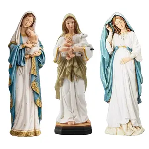 Cadeau catholique fait main de résine chrétienne d'OEM, articles religieux catholiques de cadeau, statue bénie de figurine de Vierge Marie Madonna