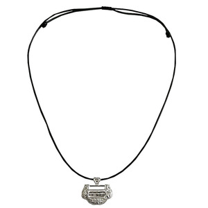 Collar de cuerda trenzada con colgante de candado de la longevidad de plata de ley 925 estilo chino Kaiming, cadena para suéter de uso diario - Product Image 5