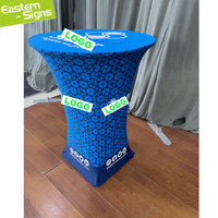 Table de promotion portable de style moderne, comptoir de présentation pliable avec tissu de tension et matériau en aluminium