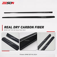 Extensions de jupes latérales ZESON en fibre de carbone sèche style 3D pour BMW M2 G87 Competition XDrive Coupé Gauche Droite 2023+