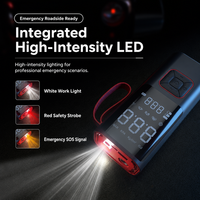 Compresseur d'air portable sans fil numérique intelligent rapide WANPU T1165 150 PSI 35 L/min 4000 mAh pour gonflage de pneus de voiture
