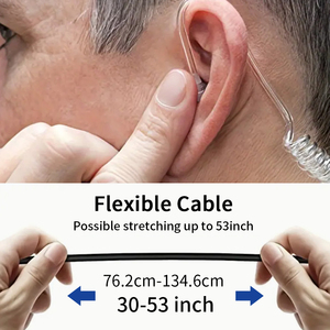 Auriculares de 2 pines con micrófono, tubo acústico y PTT para radios portátiles UV-5R, UV-82, BF-888S, CP1660, CP1200, TK-2107, TK-3107, TC-508 - Product Image 6