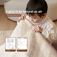 Tapis en polyester amovible et lavable pour salon, style Wabi-sabi mi-siècle ; Nouveauté 2026, luxe léger haut de gamme, insonorisant