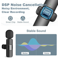 Microphone sans fil léger et portable pour enregistrement vidéo, réduction du bruit, mini micro cravate pour YouTube, interview, diffusion en direct