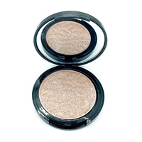 Highlighter Wajah Pink Kustom, Illuminator Natural Glow Finish, Shimmer Powder Tahan Air, Highlighter Berkilau, Riasan Blush