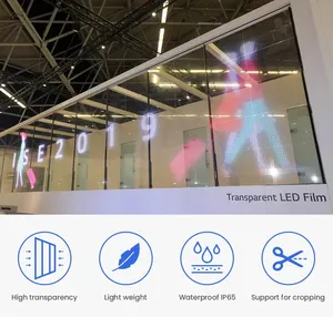 Pantalla LED Transparente 3D Ultra Ad Flexible, Pantalla LED para Ventanas de Vidrio de Alta Transparencia a Todo Color para Interiores, Pantalla de Video Publicitaria - Product Image 6