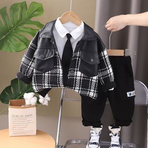 Ensemble de vêtements d'automne pour garçons Maxfree, ensemble bébé, nouveau style 2026, ensemble élégant pour enfants à manches longues en trois pièces - Product Image 1