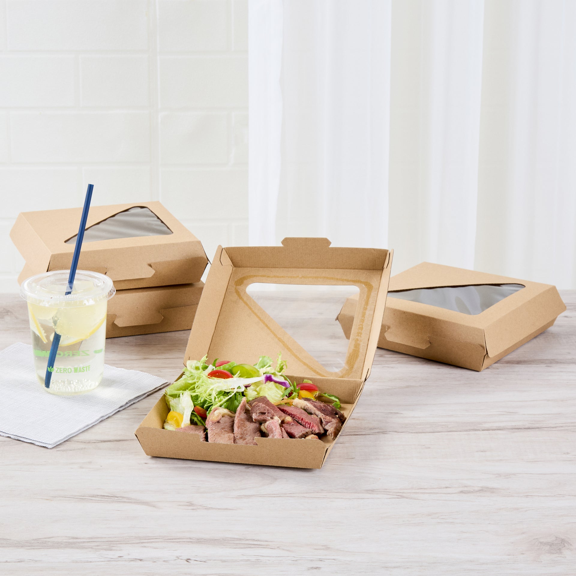 gift box kraft with clear window