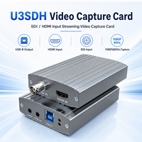 Tarjeta Capturadora de Video U3SDH SDI HDMI USB 3.0 1080P 60Hz, Transmisión en Vivo, Grabador SMPTE con Entrada de Audio para Cámara, Grabación en Vivo