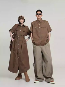 <span class=keywords><strong>เด</strong></span><span class=keywords><strong>รส</strong></span>ยาวทรงหลวมสไตล์เกาหลีสำหรับฤดูร้อน ดีไซน์หรูหรา พร้อมปกเสื้อพับได้ ชุดเดรสทำงาน<span class=keywords><strong>แขน</strong></span><span class=keywords><strong>สั้น</strong></span> - Product Image 1