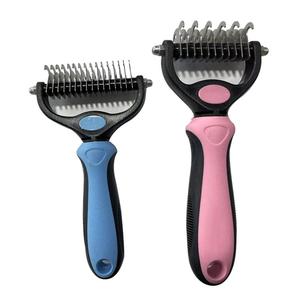<b>Pet</b> Detangling Comb Double Sided Dog Grooming <b>Brush</b> Plastic Stainless Steel Large Size - Product Image 3