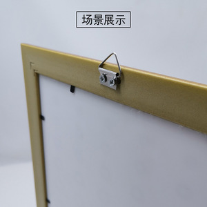 Gold Horizontal Two Hole Triangular Hanging Bracket For Photo <b>Frame</b> Wall <b>Mounting</b> Stainless Steel Hardware - Product Image 5