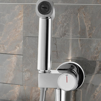 Ensemble de robinet d'ablution de bidet de toilette en laiton mural dissimulé chaud et froid