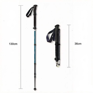 Bastoncini da Trekking Pieghevoli Antiscivolo per Sentieri nella Foresta, Escursioni in Montagna e Avventure all'Aperto - Product Image 4