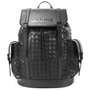 High Quality Men's Luxury <b>Black</b> PU Laptop <b>Backpack</b> OEM Manufacturer Custom Wholesale - Product Image 1