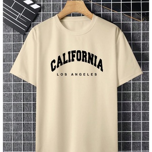 เสื้อยืดโอเวอร์ไซส์ลายกราฟิกสไตล์วินเทจสำหรับผู้ชาย พิมพ์ลายตัวอักษร คอกลม แขนสั้น เสื้อฤดูร้อน - Product Image 3