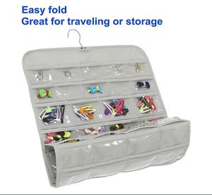 Organizador de Joyas Colgante para Viaje, Bolsillos Enrollables Antienredos para Collares, Pendientes y Anillos, Bolsas de Almacenamiento para Colgar en el Armario - Product Image 4