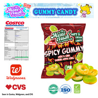 Minicrush Bonbons mexicains épicés personnalisables Saveur unique Bonbons gélifiés moelleux Confiserie fruitée épicée Vente en gros en vrac Snacks
