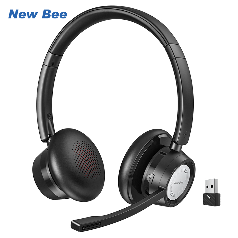 Fone de ouvido bluetooth sem fio bh58, headset personalizado sem fio azul para centro de chamadas, cancelamento de ruído