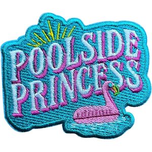 Parche Bordado de Flamenco Princesa para Piscina, 3 Pulgadas, Termoadhesivo o para Coser, Aplique de Viaje - Product Image 1