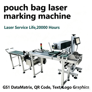 Machine de marquage laser pour pochettes auto-étiquetantes, imprimante de codes-barres, QR et code pointillés avec élimination des défauts, conforme à la norme Chestny Znak Trace - Product Image 1
