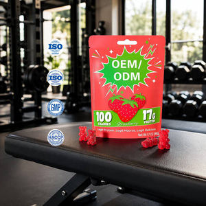 Bonbons Gommes Protéinés à la Pastèque Marque Blanche OEM 17g Végétaliens/Protéines de Lactosérum pour la Croissance Musculaire et l'Énergie Adulte - Product Image 4