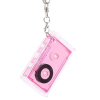 Pendentif de petite bande d'enregistrement NFC créatif personnalisé pendentif rétro mini cassette musique couleur autocollant bande porte-clés porte-clés suspendus