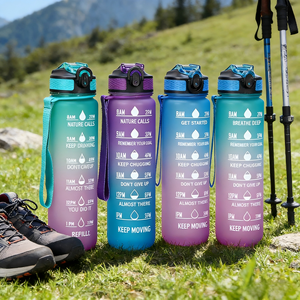 Bouteille d'eau de sport écologique de 32 oz, gobelets d'eau de sport pour l'extérieur, paille anti-fuite, fitness, salle de sport, course à pied applicable - Product Image 5