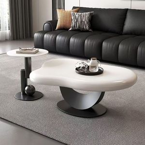Irregular Cloud Shaped Coffee <b>Table</b> <b>Resin</b> <b>Top</b> Modern Living Room Decorative Furniture Small Apartment Use - Product Image 1