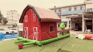 <span class=keywords><strong>Barry</strong></span> Commercial gonflable videur toboggan dessin animé vache ferme saut château pour enfants gonflable rebond maison avec toboggan - Product Image 2