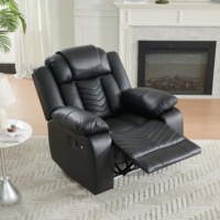 Canapé sectionnel multifonctionnel extensible en bois pour salon, fauteuil de cinéma motorisé, siège individuel, fauteuil de théâtre en cuir noir électrique