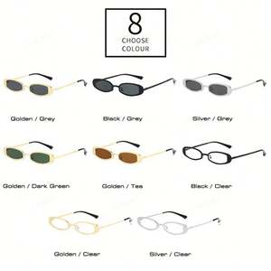 Gafas de Sol Retro Punk Personalizadas con Logotipo 2025, Gafas de Sol Ovaladas Pequeñas de Aleación con Protección UV400 para Hombre y Mujer - Product Image 6