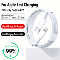 Nouvel adaptateur USB-C PD rapide 20W pour chargeur iPhone, câble de données USB-C vers Lightning, chargeurs pour iPhone 14 13 12