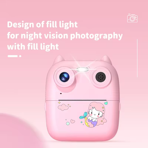 Appareil <span class=keywords><strong>photo</strong></span> numérique à écran IPS de 2.4 pouces pour enfants avec impression de papier thermique à objectif 1080P Mini vidéo <span class=keywords><strong>photo</strong></span> pour enfants et MP3 Garantie 1 an - Product Image 2