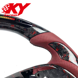 Accesorios para Automóviles Cadillac ATS CTS CT5 CT4 CTS CT6 XT4, Volante de Fibra de Carbono Forjado Rojo con Pantalla LED de RPM - Product Image 2
