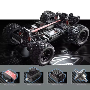 Coche RC Big Basher MJX 10208 1:10 4WD sin Escobillas de Alta Velocidad Todoterreno <span class=keywords><strong>Monster</strong></span> Truck 80KM/H Hyper Go - Product Image 5