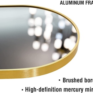 Modern Home Decor Long Full-Length Dressing <b>Mirror</b> with Aluminum Frame Decorative Arched Espejos for Home Use - Product Image 6