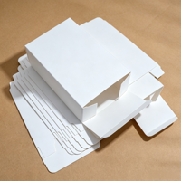 Boîtes d'emballage pliables réutilisables en carton blanc avec logo personnalisé pour cosmétiques, bijoux, accessoires électroniques, vente en gros
